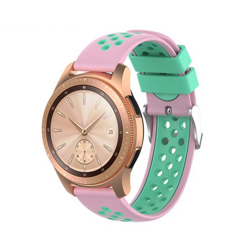 쉴드랩 샤오미 어메이즈핏 GTR 47mm 22mm 스포츠실리콘 스트랩 시계줄 밴드, 핑크 + 민트홀, 1개