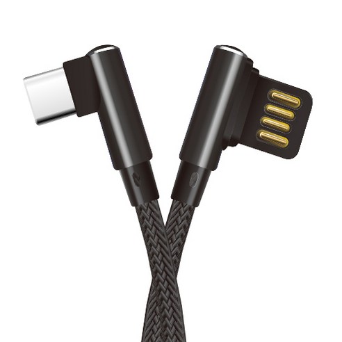 니녹 알루미늄 패브릭 USB C타입 고속충전 케이블 3m, 블랙, 1개