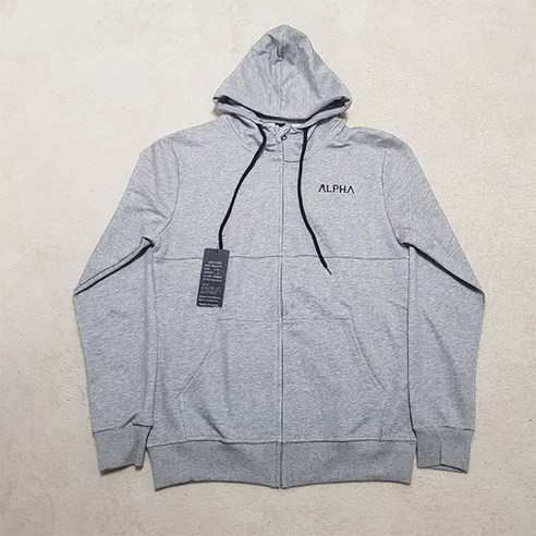 ALPHA 남성용 짐웨어 머슬핏 후드집업