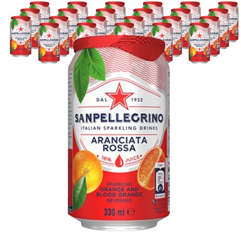 산펠레그리노 아란시아타 로싸 캔음료, 330ml, 24개