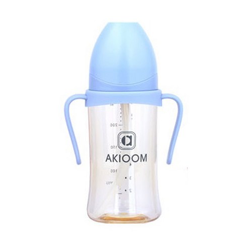 아키움 2세대 프리미엄 PPSU 빨대컵 260ml, 블루, 1개