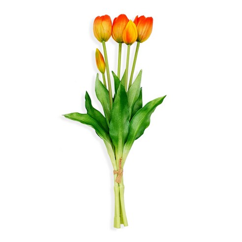레스쁘리 조화 튜울립 A 5p, 오렌지