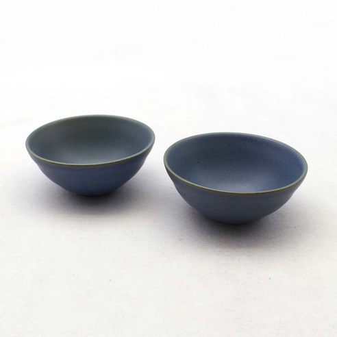 달소금 국산 데일리 모아 도자기 공기, 스틸블루(무광), 2개