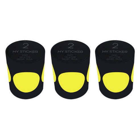 폼텍 마이 스티커 도트 34mm 1롤, 02 YELLOW, 3개