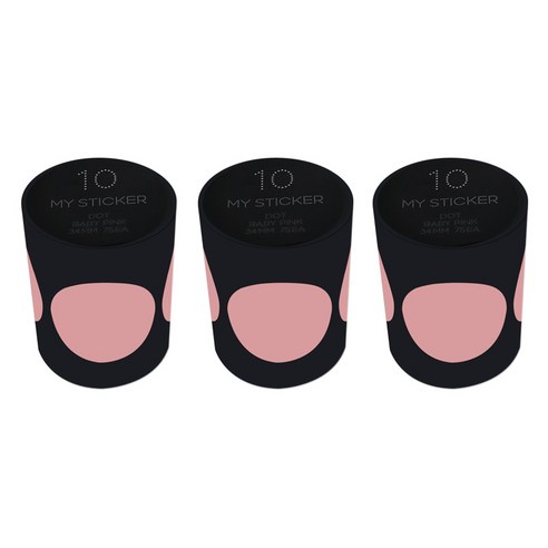 폼텍 마이 스티커 도트 34mm 1롤, 10 BABY PINK, 3개