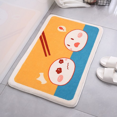 알럽홈 애니멀페이스 현관 욕실 바닥 매트, 31주먹밥