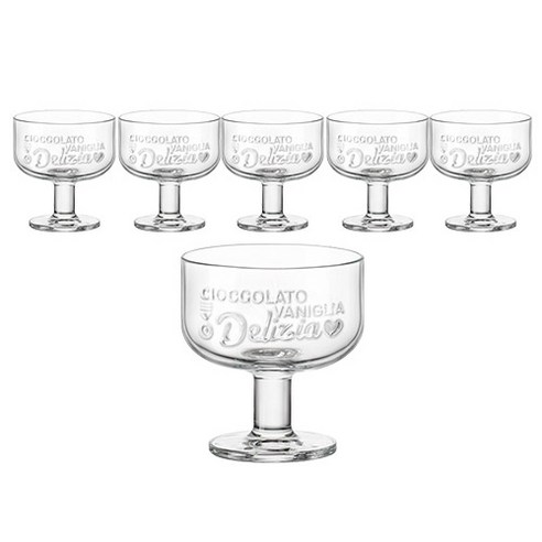 보르미올리 그라피카 디저트볼 280ml, 투명, 6개