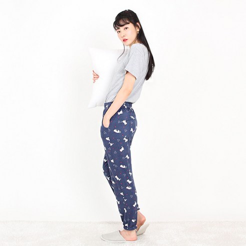 울트라 스판 피치기모 여성용 잠옷 바지