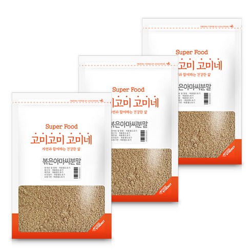 고미네 볶은 아마씨 분말, 600g, 3개