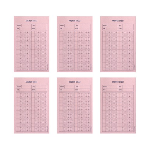 페이퍼리안 메이크 어 메모 메모패드, 답안지, 6개