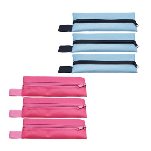 휴대용 도시락 수저집 소 2종 x 3p, 블루, 핑크, 1세트