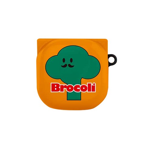 갤럭시버즈 라이브 타이포 원바디 하드 케이스 + 후크링, Brocoli(케이스)