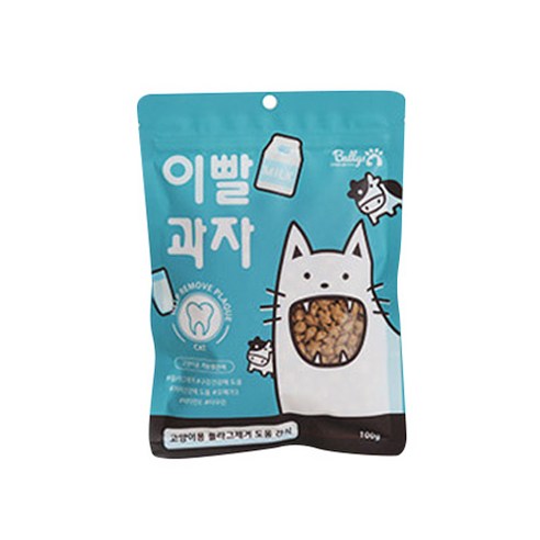 밸리스 고양이 이빨 과자 닭고기분말 100g, 밀크맛, 1개