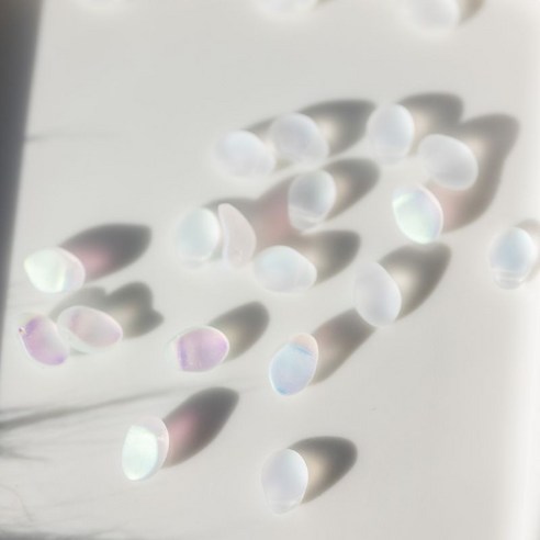 네일은재료빨 대용량 스톤 조약돌 스톤 네일아트재료, 1 무광화이트, 30개