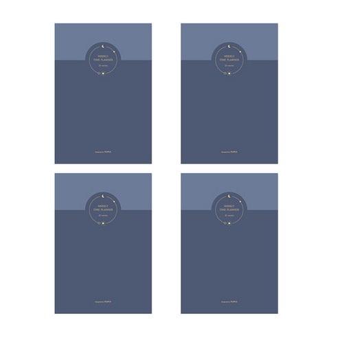 플레플레 위클리 타임 25주 만년형 플래너 4p, 로얄 네이비