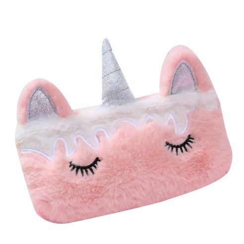 레인보우 유니콘 필통 FREE 20 x 9.5 cm, 피치, 1개