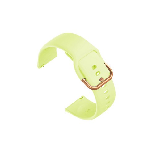비쉐르 골드 버클 라운드 V2 갤럭시워치 2 실리콘 밴드 스트랩 (44mm 호환 가능), 옐로우, 1개