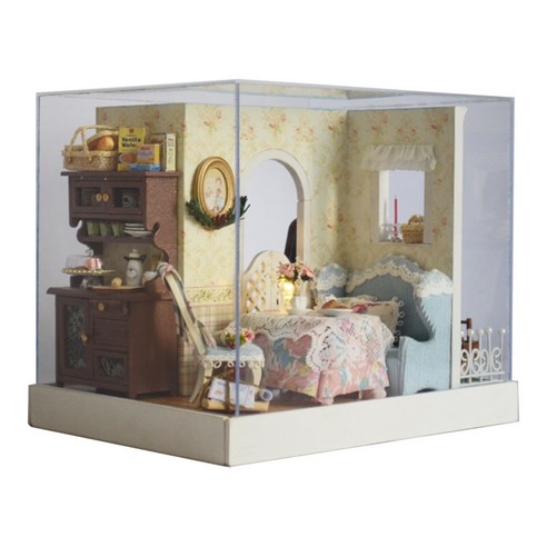 꼬미딜 메리의 방 준중형 미니어처하우스 DIY 키트 + 제작도구, 혼합색상