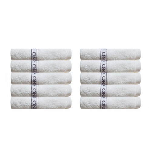 발렌티노크리스티 30수 헤링본 세면타월 120g, 화이트, 10개
