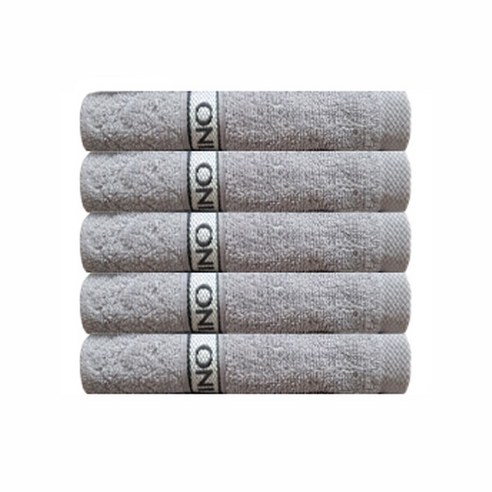 발렌티노크리스티 30수 헤링본 세면타월 120g, 그레이, 5개