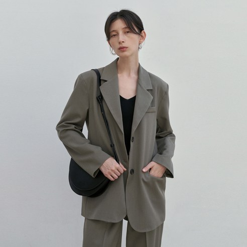 로에일 여성용 시크 스탠다드 셋업 자켓