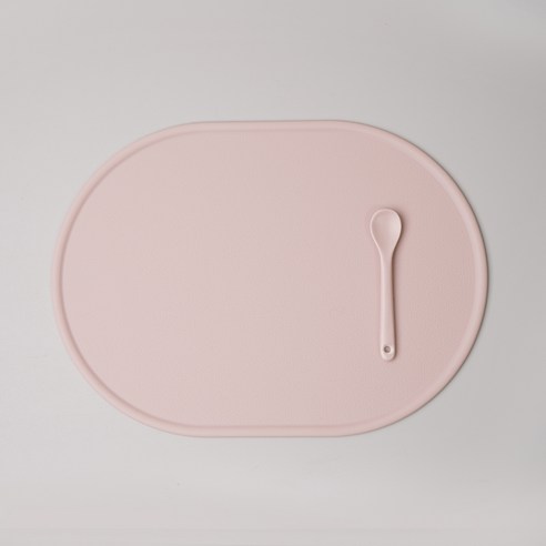 보울보울 볼볼 실리콘 테이블매트, 파우더핑크, 400 x 290 mm