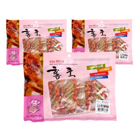 홈쿡 강아지 간식 400g, 고소한 쌀튀밥, 3개