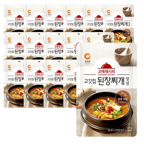 청정원 고깃집 된장찌개 양념, 130g, 16개