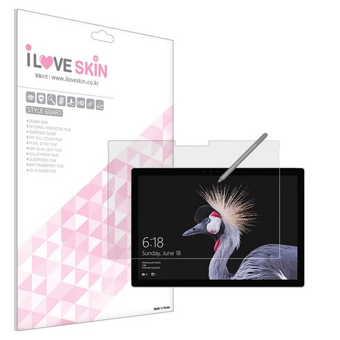 알럽스킨 종이질감 슬림 소프트 태블릿 액정보호필름, 서피스 프로 5