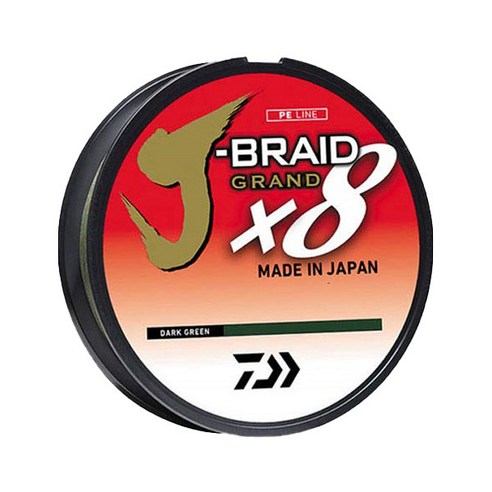 다이와 J 브레이드 그랜드 X8A 합사 낚시줄 80LB-270 6호, 다크그린