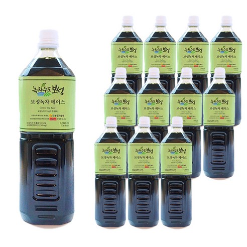 녹차수도보성 보성녹차 베이스, 1L, 12개