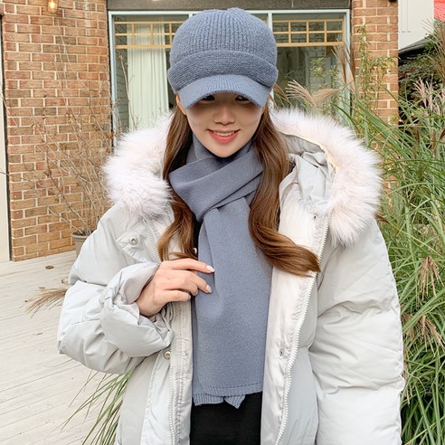 아모르데이 로뉴머플러 소프트 베이직 니트 롱 머플러