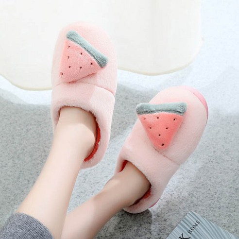 슈퍼카미트 여성용 겨울 과일 털 슬리퍼 ws26
