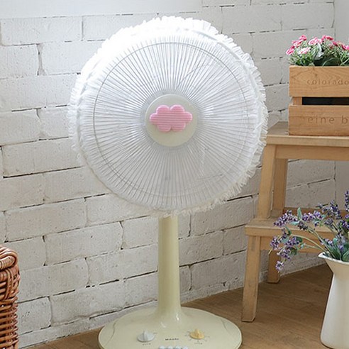 라이프스토리 러블리 선풍기 안전 커버 구름 2p, 화이트, 2개