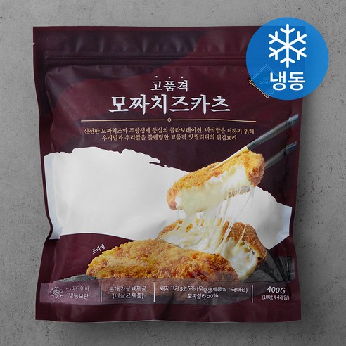 잇퀄리티 고품격 통등심 모짜 치즈 카츠 (냉동), 400g, 1팩