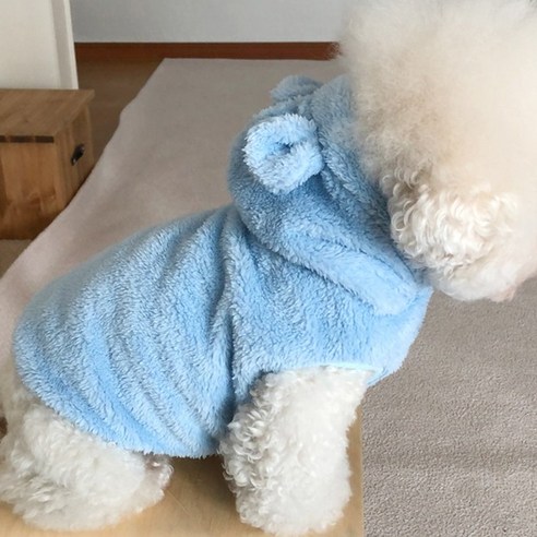 바이담수미 강아지 보아곰 후드, 블루