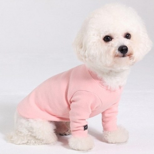 바이담수미 강아지 베이직 티셔츠, 핑크