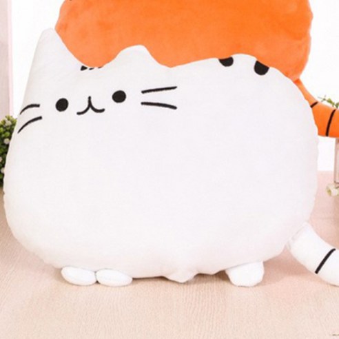고양이 캐릭터 쿠션, 화이트