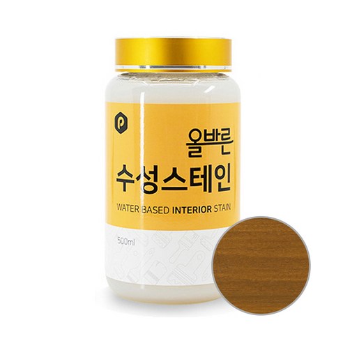 페인트인포 올바른 수성 스테인 500ml, 533 호두나무, 1개 수성페인트