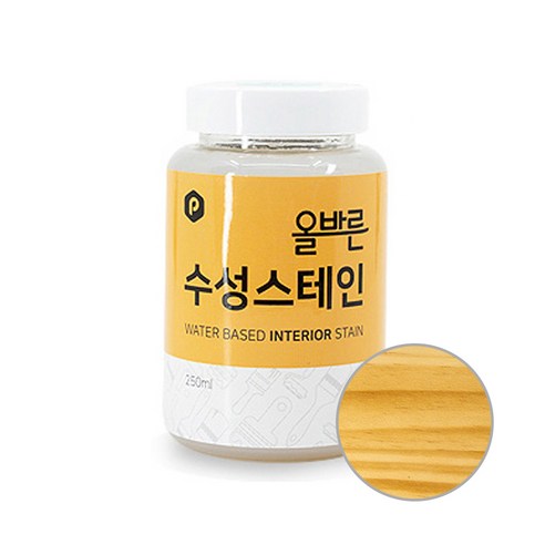 페인트인포 올바른 수성 스테인 250ml, 500 투명, 1개