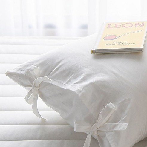 [인기ㅣ강추] 주호데코 심플 솔리드 리본 베개커버: 편안한 휴식의 필수품 [최신ㅣ추천상품 입니다]