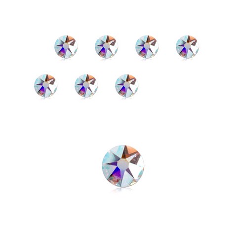 스와로브스키 2088 AB 오팔 평스톤 네일스톤, J75 / ss34, 8개