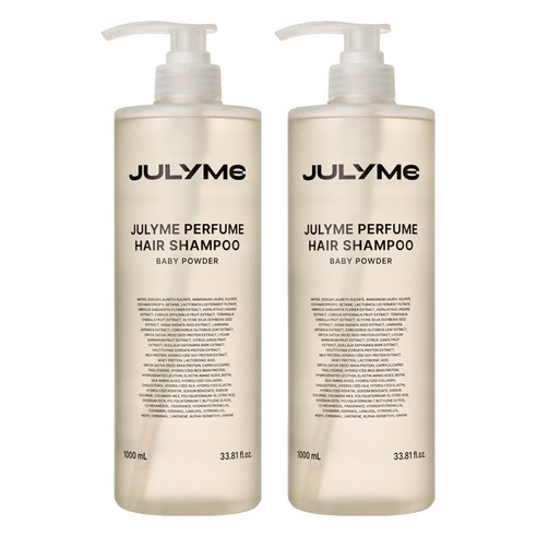 줄라이미 대용량 퍼퓸 헤어 샴푸 베이비 파우더향, 1000ml, 2개