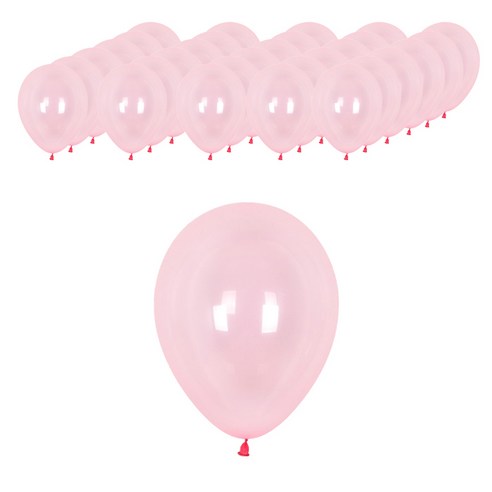 셈퍼텍스 크리스탈파스텔 풍선 30cm, 핑크, 50개