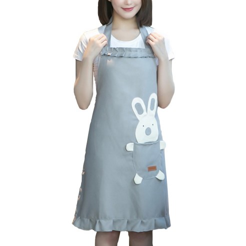 에이홉 토끼 주머니 앞치마, 그레이, 1개