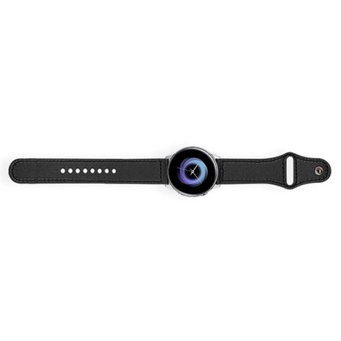 하빙 갤럭시워치/액티브1/2 가죽 스트랩 밴드 22mm, 블랙, 1개