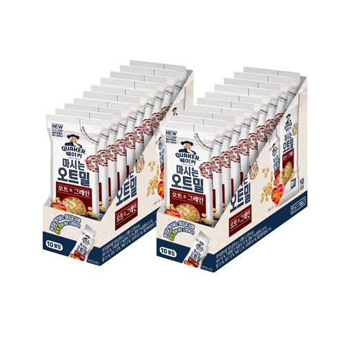 아침 식사, 이제 흔들어서 마시세요! 퀘이커 마시는 오트밀 솔직 후기 퀘이커