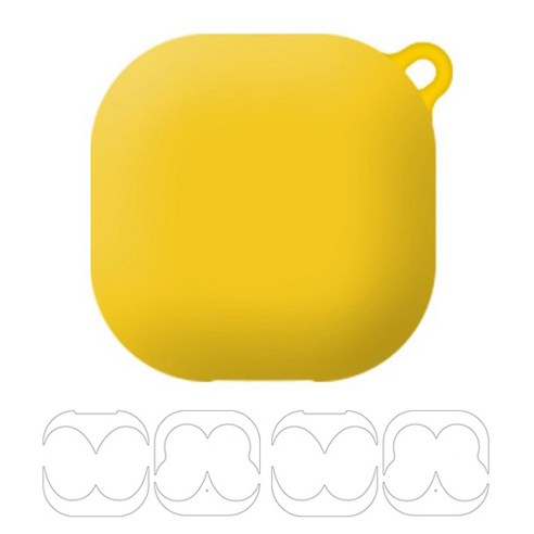 갤럭시버즈 라이브 / 버즈2 젤리 케이스 + 철가루 스티커 2p, 1개