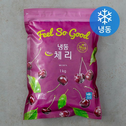 씨없는 체리 (냉동), 1kg, 1개 
과일