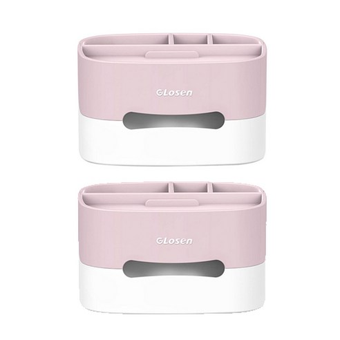 북유럽 수납 티슈케이스, 핑크, 2개